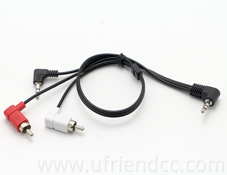 2RCA 2 RCA AV Male To 2RCA 2 RCA AV Male Stereo Audio Digital Coaxial Splitter Adapter Cable